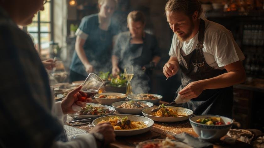 Practical process of authentic austrian cuisine dishes