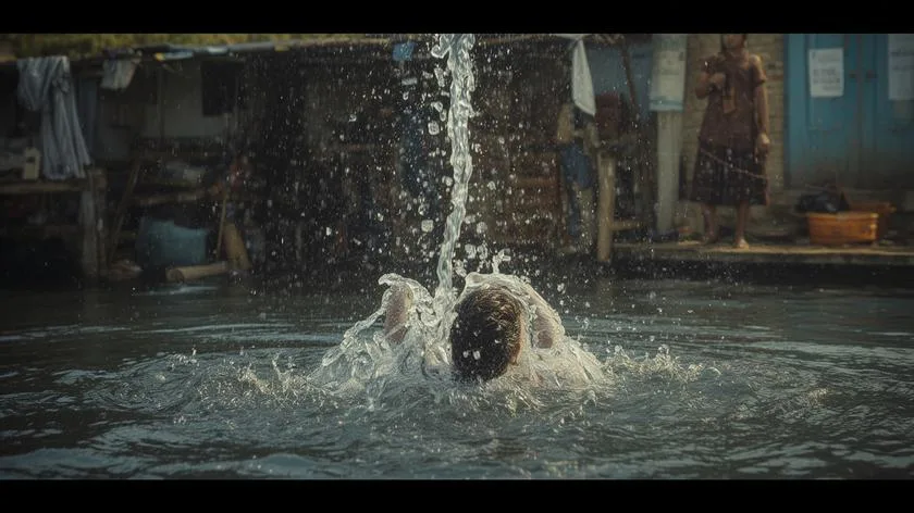 Practical process of dream about falling into water