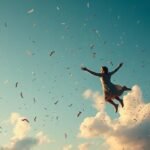 dream flying after celebration