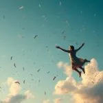 dream flying after celebration