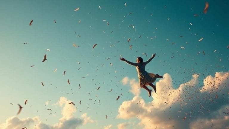 dream flying after celebration