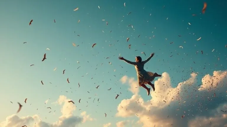 dream flying after celebration