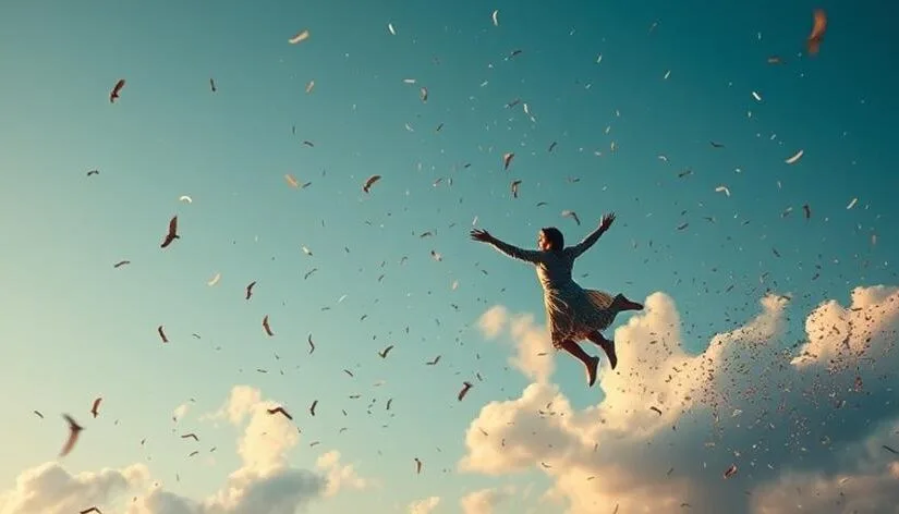 dream flying after celebration