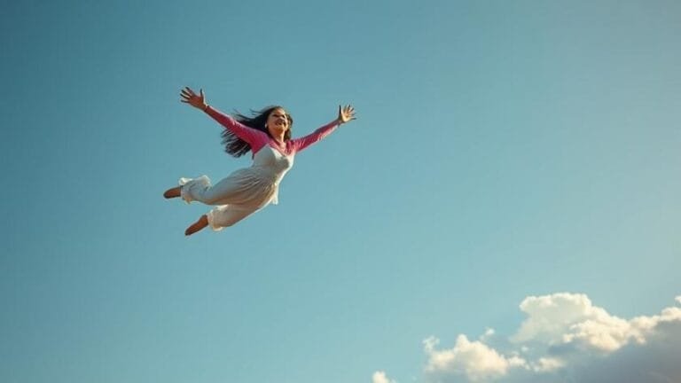 dream flying with joy